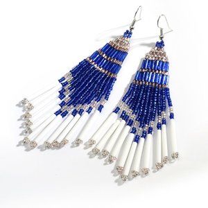 Bohemian Handmade Long Tassel Earrings Fashion Jewelry for Women-
